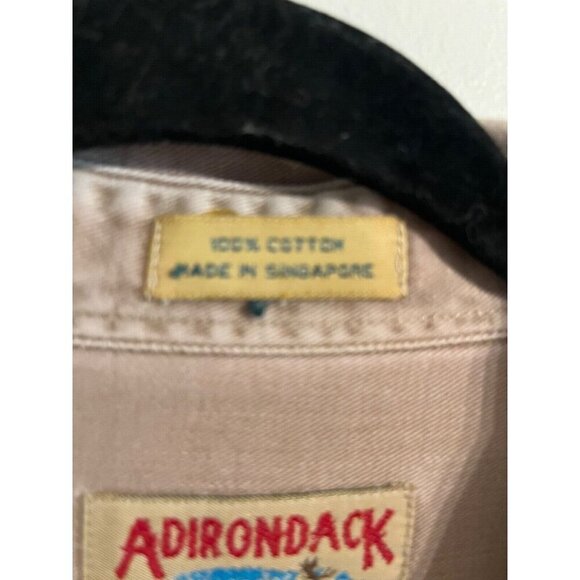 Adirondack Outdoors Shirt Khaki L Sportsman Fishing Neutral Retro Hunting - Picture 4 of 12